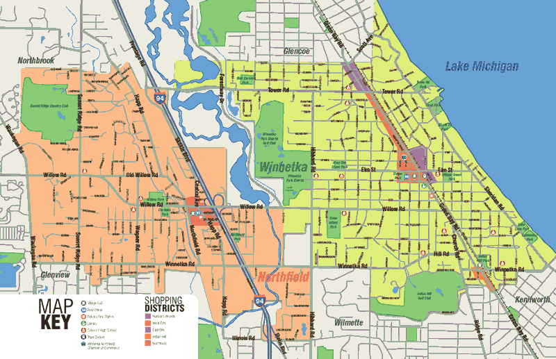 Winnetka Northfield Map Winnetka Northfield Glencoe Chamber Of Commerce